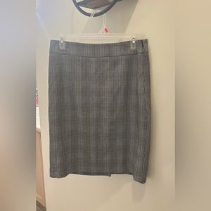 Grey plaid pencil skirt NWOT